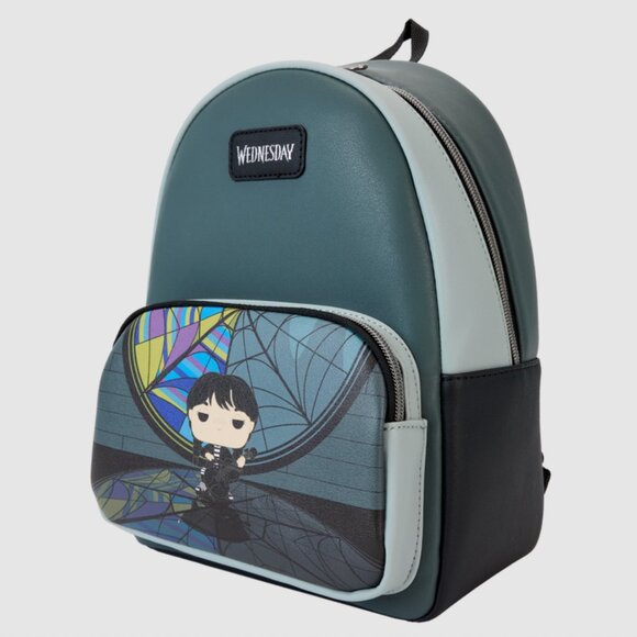FUNKO LOUNGEFLY Wednesday Addams Playing Cello Mini Backpack NWT - Picture 4 of 5